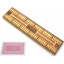 Veneered boxwood cribbage board