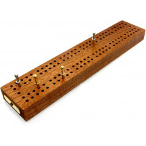 Hardwood British cribbage board - 24cm (9")