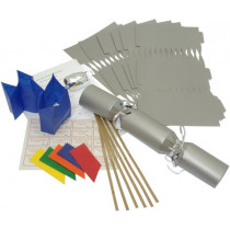 Deluxe Christmas Cracker Kit  35cm - Silver - 6 Pack