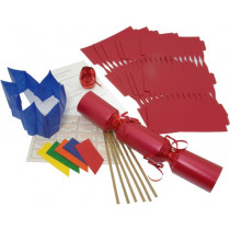 Deluxe Christmas Cracker Kit 35cm - Red - 6 Pack