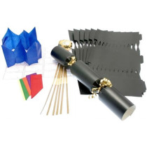 Deluxe Christmas Cracker Kit  35cm - Black - 6 Pack