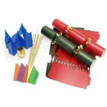 Deluxe Christmas Cracker Kit  35cm - Red & Black - 6 Pack