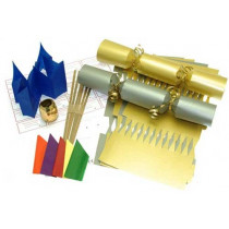 Deluxe Christmas Cracker Kit  35cm - Gold & Silver - 6 Pack