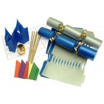Deluxe Christmas Cracker Kit 35cm - Silver & Blue - 6 Pack