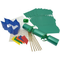 Deluxe Christmas Cracker Kit  35cm - Green - 6 Pack