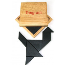 Wooden Tangram in Case