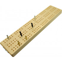 3 track wooden British cribbage board - 30cm (12")