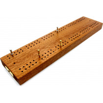 Hardwood British cribbage board - 30cm (12")