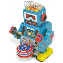 Small Drumming Robot with spikey hair