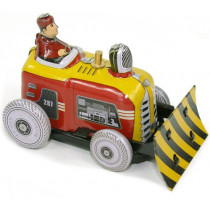 Small Bulldozer. Tin Toy / retro / clockwork toy vehicle 