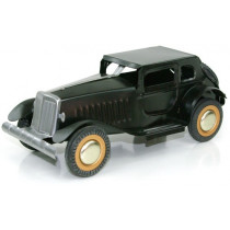 Classic Black Automobile. Tin Toy / retro / clockwork toy car