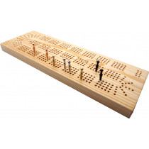 Continuous 4 track softwood British cribbage board - 30cm (12")