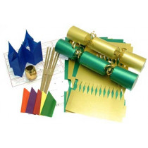 Deluxe Christmas Cracker Kit 35cm - Gold & Green - 10 Pack