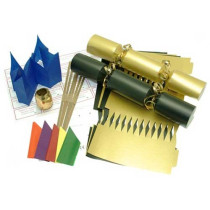 Deluxe Christmas Cracker Kit  35cm - Gold & Black - 10 Pack