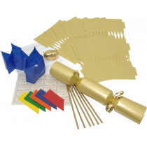 Deluxe Christmas Cracker Kit  35cm - Gold - 10 Pack