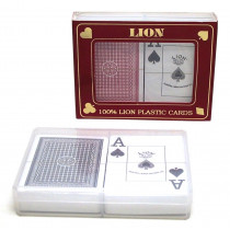 large index twin deck 100% Plastic Poker cards