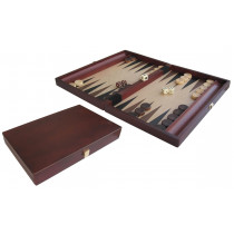 Mohogany coated folding backgammon set 