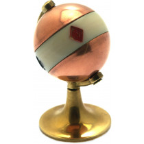 Brass globe trump marker.