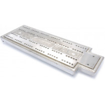 Silver cribbage board