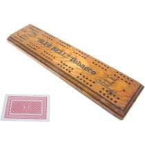 Blue Bell tobacco advertising cribbage board