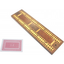 Large inlaid mahogany cribbage board