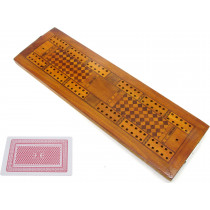 Inlaid antique cribbage board