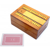 Inlaid antique cribbage box