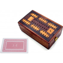 Inlaid antique cribbage box