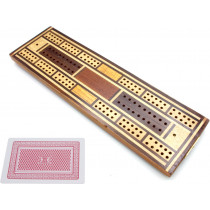 Inlaid mahogany cribbage board