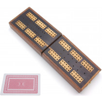 Inlaid antique mahogany cribbage box