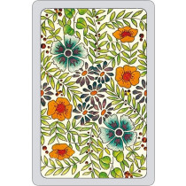 Summer flowers playing cards - cream