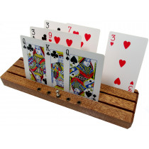Deluxe playing card racks / holders with scoring pegs