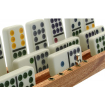 Deluxe hardwood Domino tile racks / holders