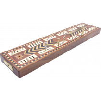 Inlaid reproduction antique cribbage board