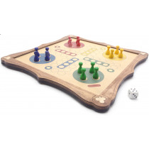 Ludo traditional wooden board game