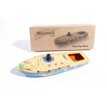Mermaid Pop Pop Candle Boat Retro Tin Toy