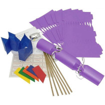 Birthday Party Cracker Kit 35cm - Purple - 6 Pack