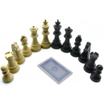 Tournament size (95mm) plastic Chess pieces / Chessmen