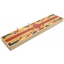 Union Jack wooden cribbage board