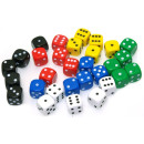 14mm Coloured Dice X5