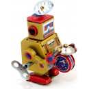 Gold big band robot tin toy