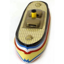 Canal barge tin toy candle boat.