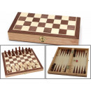 Foldable Chess/Backgammon Wooden Game