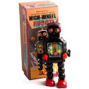 High Wheel Robot Clockwork tin toy