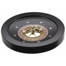 Deluxe wooden roulette wheel black furnished 36cm