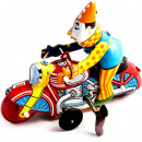 stunt clown on motorcycle